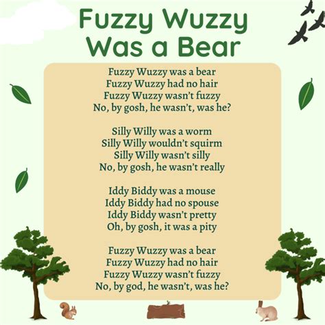 Fuzzy Wuzzy Was A Bear Lyrics Origins And Video