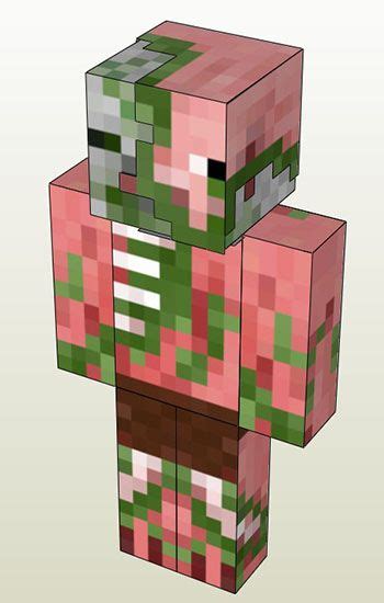 Paperized Minecraft Zombie Pigman Papercraft Minecraft Costumes