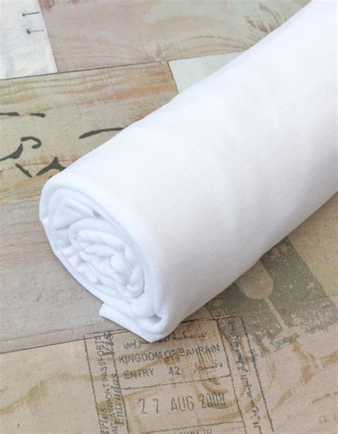 White Cotton Knit Fabric 74 Inches Wide By The Yard 89490 Etsy