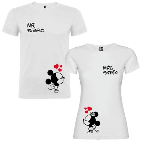 2 Camisetas Mickey And Minnie Mouse Pareja 3000