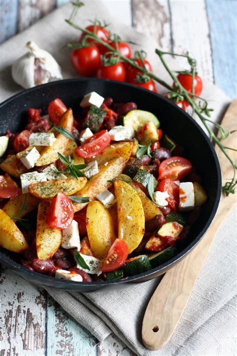 Kartoffel Wedges mit Gemüse