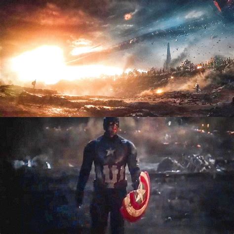 Captain America Standing Against Thanos Army Army Military