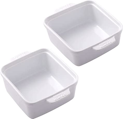 Stoneware By Souper Cubes 5 Inch Square Baking Dish Set Of