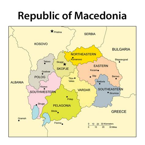 Македония — страна, расположенная в северной части балканского полуострова. Малая административная карта Македонии | Македония ...