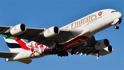 Arsenal Fc Emirates A380 Takeoff From Melbourne Airport Youtube