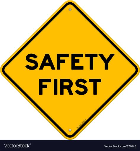Safety First Symbol Royalty Free Vector Image Vectorstock
