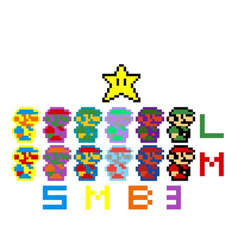 Super Mario Bros 3 Pixel Art Heartjuja