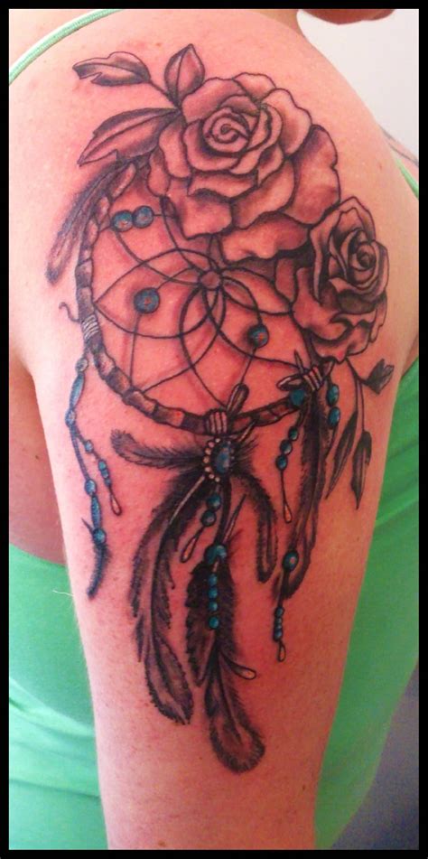 36 Dreamcatcher With Roses Tattoos Ideas