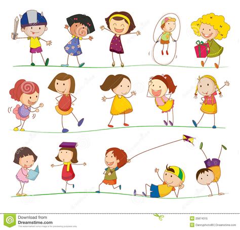 Simple Kids Stock Vector Illustration Of Balancing Book 25874315