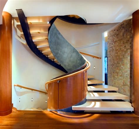 Modern interior staircase design ideas 2018 for luxury lovers, wood, glass, concrete and metal interior stairs designs and stair railing for high class homes and the beautiful stair design ideas do not just have a good quality, but also provide a decorative element for modern living rooms, halls or outdoors. Modern concrete stairs - 22 ideas for interior and ...