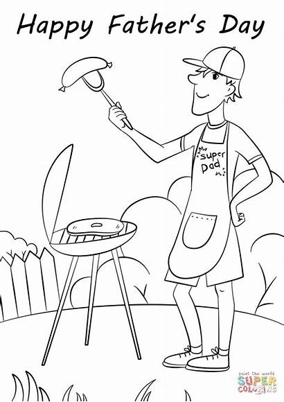 Coloring Pages Labor Grill Sheets Happy Father