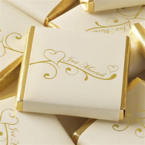 Ivorygold Chocolate Squares Handmade Wedding Stationery Gold