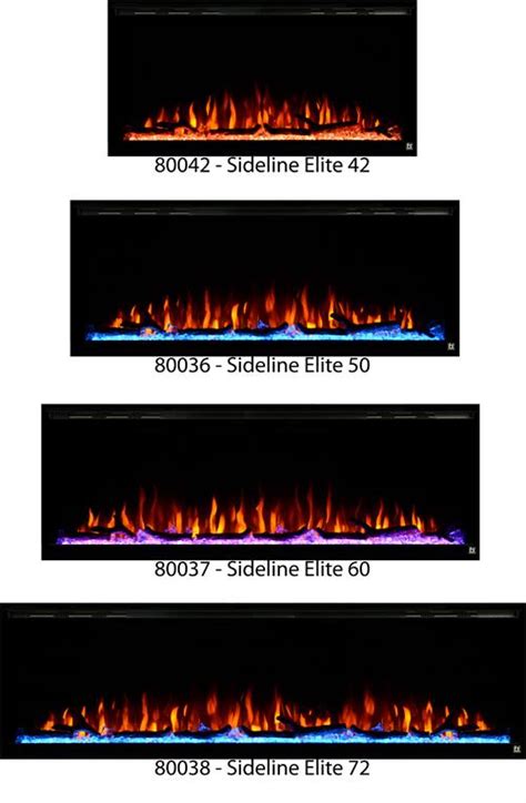 Touchstone Sideline Elite 72 In Wall Mounted Electric Fireplace Black