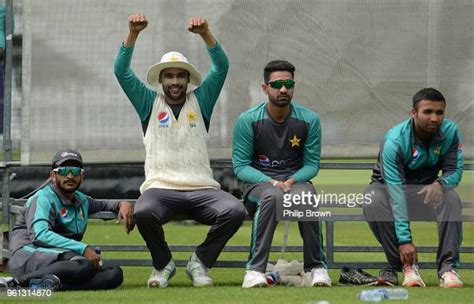 Mohammad Amir Of Pakistan Stretches During A Training Session Before