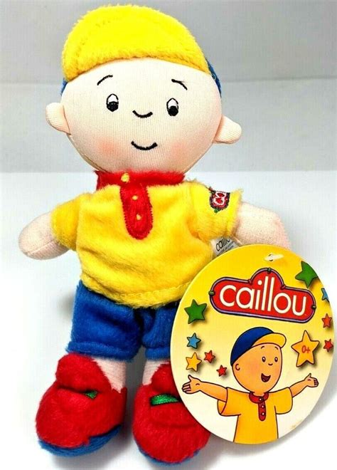 Caillou Plush Soft Doll 7” Stuffed Boy Red Yellow Blue Nwt Usa Seller