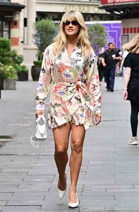 Ashley Roberts In A Patterned Mini Dress Leaves The Global Radio
