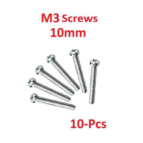10 Pcs M3 Screw 3mm 10mm Machine Screws Nema 17 Stainless Steel