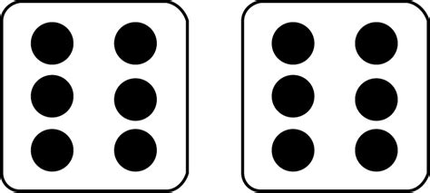 Math Clip Art Dice And Number Models Two Dice With 12 Showing