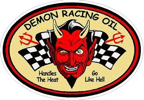 Demon Racing Oil Vintage Drag Racing Window Bumper Sticker Etsy