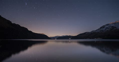 Photo Of Calm Body Of Water At Night Loch Lomond Hd Wallpaper
