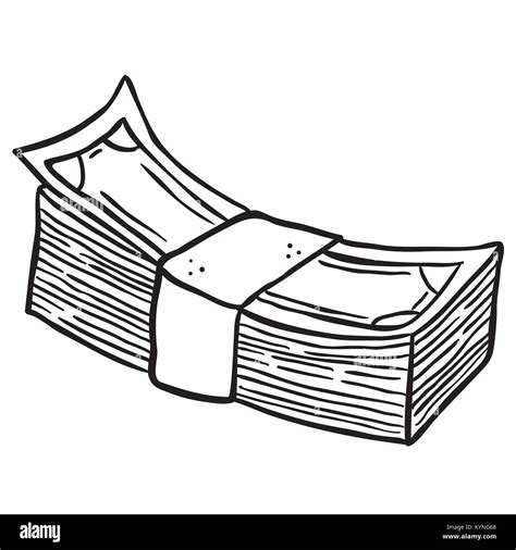 Stack Of Money Cartoon Illustration Isolated On White Stock Photo Alamy
