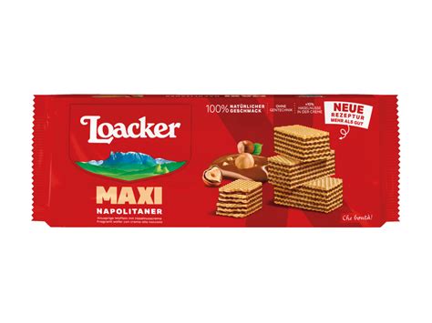 Loacker napolitaner haselnusscreme im test: Wafer Maxi Napolitaner - con Nocciole italiane