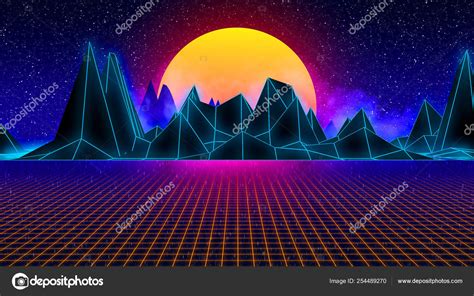 Render Synthwave Retrowave Synth Stock Photo By ©thiagommelo