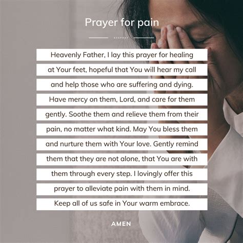 A Comforting Prayer For Someone In Pain Avepray