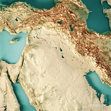 Middle East Topographic Map Get Map Update