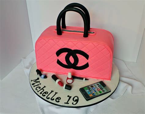 Chanel Handbag With Accessories Themed Birthday Cake Design Was