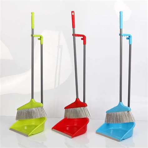 Best Quality Printed Household Broom And Dustpan Set With Long Handle