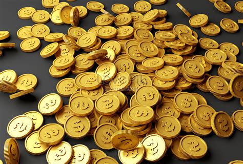 A Scattered Gold Coin Creative Imagepicture Free Download 400084187