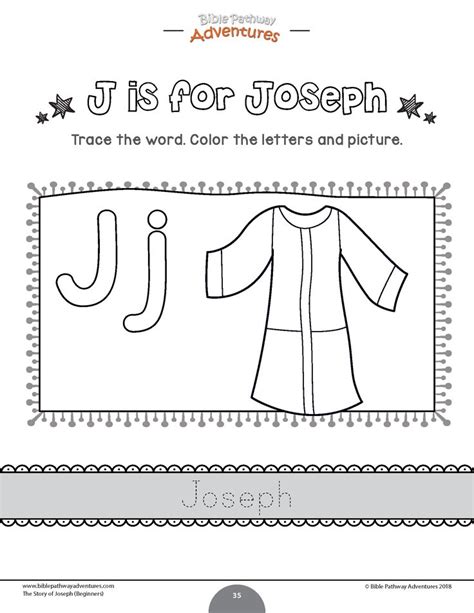 The Story Of Joseph Activity Book Beginners Sunday