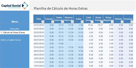 Formula De Calculo De Horas Extras No Excel Printable Templates Free