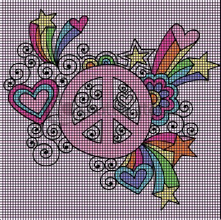 Visit the label cross stitch patterns. Groovy Peace Sign Crochet Pattern | Cross stitch patterns ...