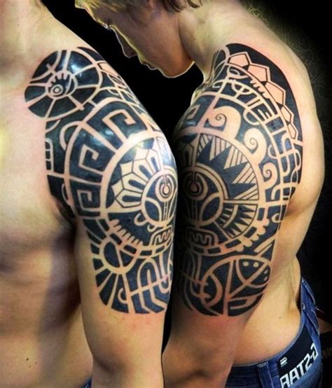 Delightful Black Polynesian Tattoo On Shoulder Tattooimagesbiz