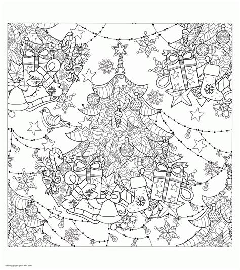 Christmas Tree Coloring Pages For Adults Coloring Pages Printablecom