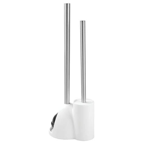 The carrier tank is completely concealed, still offering simple access to the plumbing system through the actuator plate. InterDesign Plastic Toilet Bowl Brush and Plunger Set ...