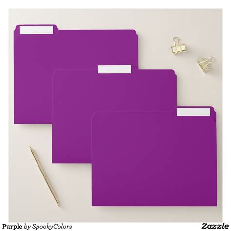Purple File Folder Folders Tool Design Solid Color
