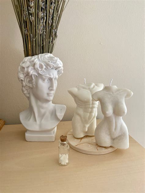 Set Of 2 Soy Wax Candle Naked Couple Body Candle Figure Etsy