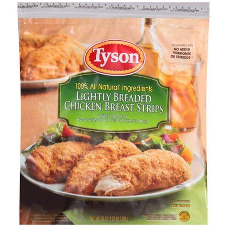 You can see the details in our full list below. Tyson Lightly Breaded Chicken Strips 36 oz Bag - Walmart.com