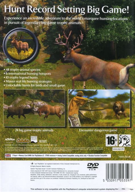 Cabela's Big Game Hunter (2007) PlayStation 2 box cover art - MobyGames