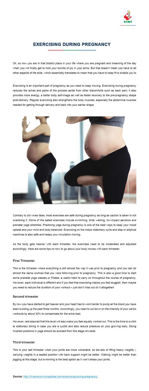 Trivandrum Kimsglobal Com EXERCISING DURING PREGNANCY