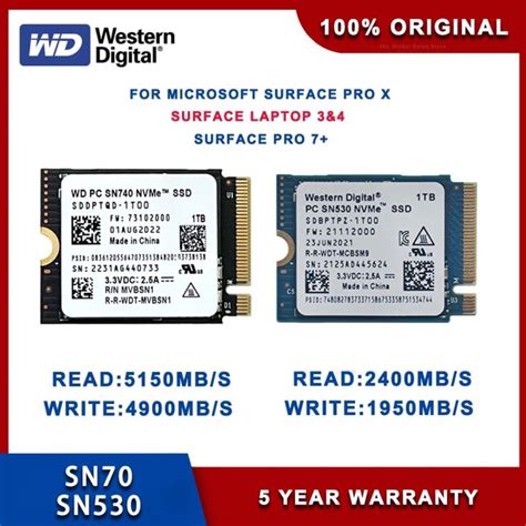 Genuine Western Digital Wd Sn740 Sn530 M2 2230 Ssd 1tb 2tb 512gb Nvme