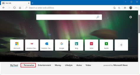 How To Customize New Tab Page On The New Microsoft Edge Davis Widefirearm