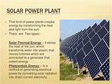 Types Of Solar Thermal Power Plant Photos