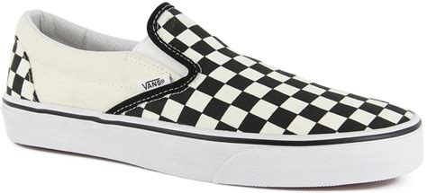 Vans Womens Classic Slip On Shoes Black And White Checkerwhite
