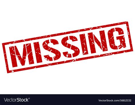 Missing Stamp Royalty Free Vector Image Vectorstock