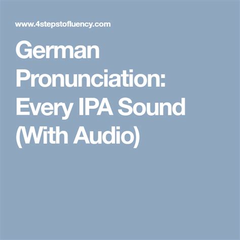 The international phonetic alphabet (ipa) is an academic standard created by the international phonetic association. German Pronunciation (With images) | Pronunciation, Learn ...