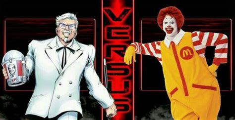 Versus Match 36 Colonel Sanders Vs Ronald Mcdonald Kfc Vs Mcdonalds Battle Arena